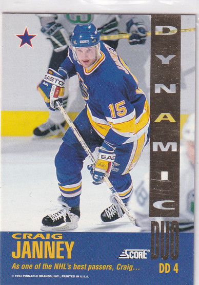  1993-94 Score Dynamic Duos U.S. #DD4 Brett Hull/Craig Janney