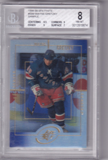 1998-99 Spx #s99 Wayne Gretzky  SAMPLE Beckett 8 NM-MT