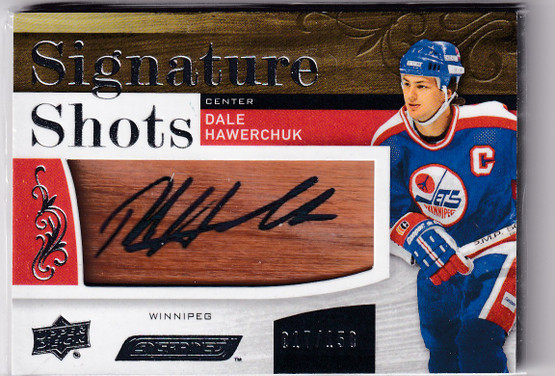  2018-19 Upper Deck Engrained Signature Shots #SSDH Dale Hawerchuk/150