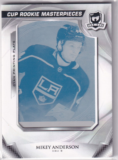  2020-21 The Cup Printing Plates Artifacts Cyan #178 Mikey Anderson 1/1