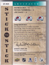  2014-15 Artifacts Stick to Stick Trios #STAVS Patrick Roy/Peter Forsberg/Joe Sakic