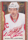  2014-15 UD Masterpieces Autographs Framed Red Cloth #137 Nicklas Lidstrom/15