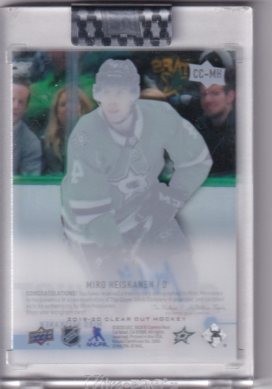  2019-20 Upper Deck Clear Cut High Gloss #CCMH Miro Heiskanen AU /10