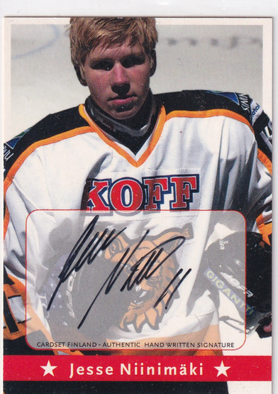 2002-03 Cardset Signature Jesse Niinimäki /1200 