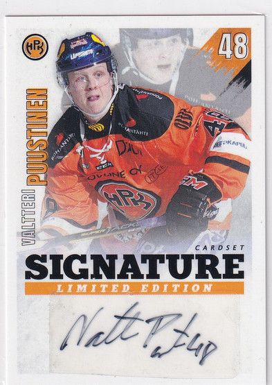 2020-21 Cardset Signature Limited Valtteri Puustinen /25