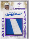  2017-18 Leaf Ultimate Ultimate Autograph Memorabilia Purple Spectrum #UAMTS1 Teemu Selanne/5 
