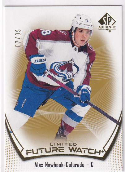  2021-22 SP Authentic Limited Gold #121 Alex Newhook FW /99