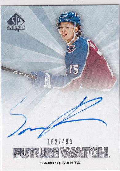  2021-22 SP Authentic '11-12 Retro Future Watch Autographs #RFWASR Sampo Ranta/499