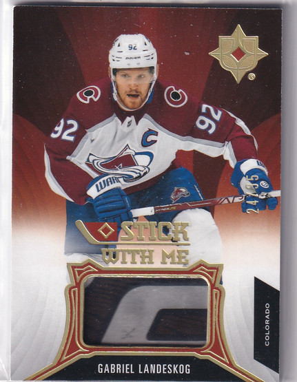  2021-22 Ultimate Collection Stick With Me #SWMLA Gabriel Landeskog /35