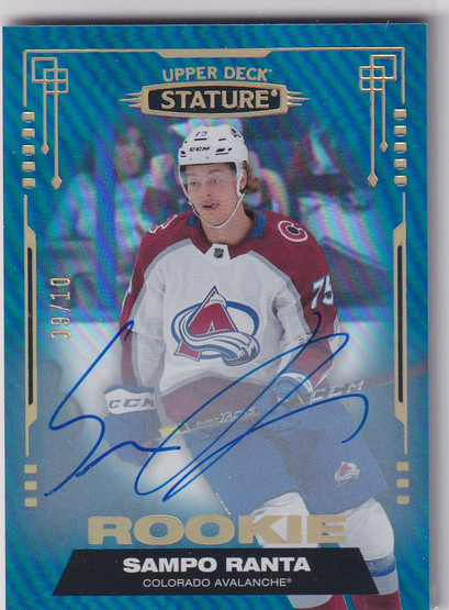  2021-22 Upper Deck Stature Autographs Blue #115 Sampo Ranta/10