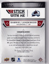 2021-22 Ultimate Collection Stick With Me #SWMLA Gabriel Landeskog /35