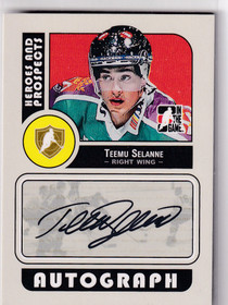  2008-09 ITG Heroes and Prospects Autographs #ATS Teemu Selanne SP