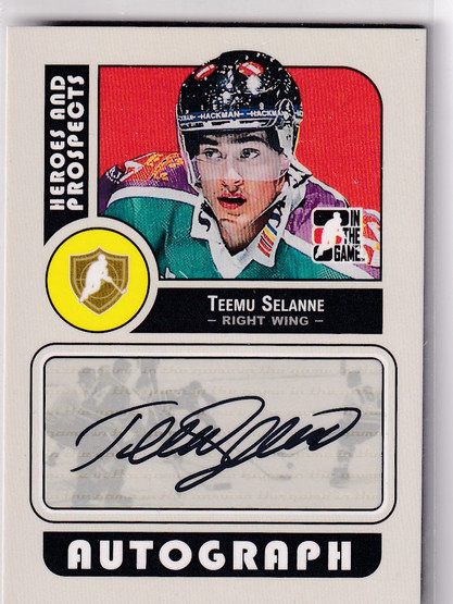  2008-09 ITG Heroes and Prospects Autographs #ATS Teemu Selanne SP