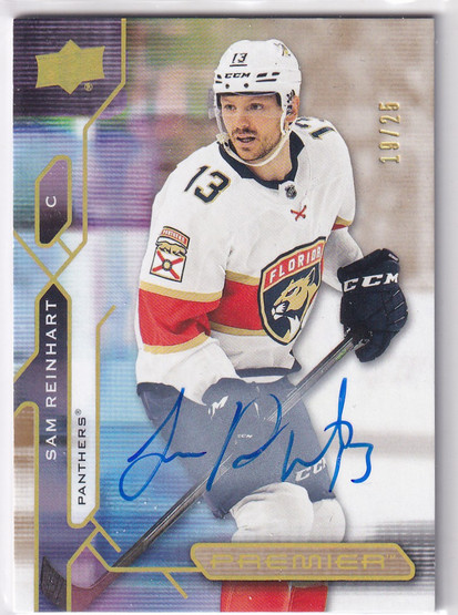  2021-22 Upper Deck Premier Autographs Gold #79 Sam Reinhart/25