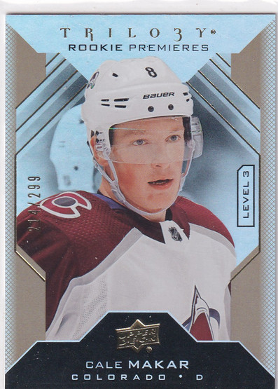  2019-20 Upper Deck Trilogy #147 Cale Makar RC /299