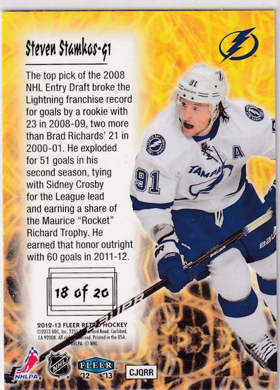  2012-13 Fleer Retro Tradition Electrifying #18 Steven Stamkos