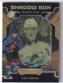  2019-20 SPx Shadow Box Rookie Autographs #SMA Cale Makar/75