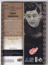  2014-15 UD Masterpieces Memorabilia Framed Black Leather #164 Terry Sawchuk BW