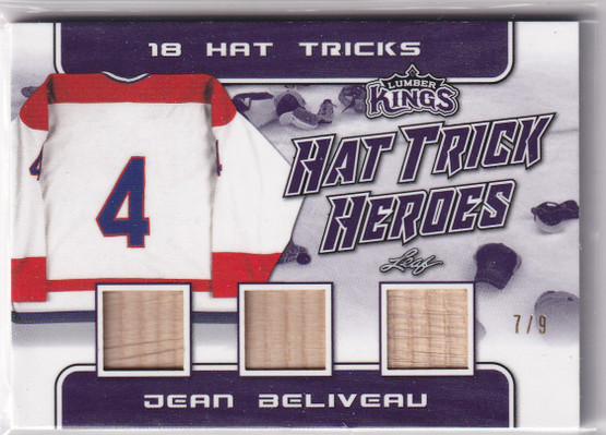  2019-20 Leaf Lumber Kings Hat Trick Heroes Purple #HTH06 Jean Beliveau/9