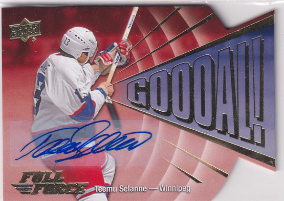  2015-16 Upper Deck Full Force Goooal Autographs #GTS Teemu Selanne B