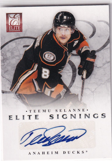  2011-12 Elite Signings #17 Teemu Selanne SP