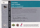  2001-02 SP Authentic Sign of the Times #TS Teemu Selanne