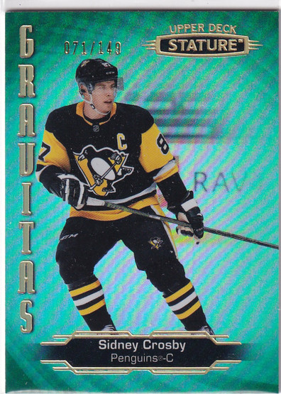  2020-21 Upper Deck Stature Gravitas Green #G3 Sidney Crosby /149