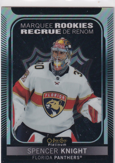  2021-22 O-Pee-Chee Platinum #204 Spencer Knight RC black shield