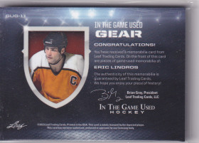  2022-23 ITG Used In The Game Used Gear Platinum Blue Spectrum #GUG11 Eric Lindros /6