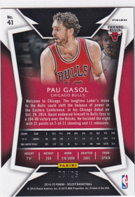  2014-15 Select Prizms Tie Dye #41 Pau Gasol CON /25