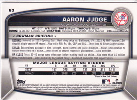 2023 Bowman Chrome #63 Aaron Judge