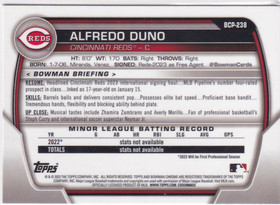2023 Bowman Chrome Alfredo Duno Mojo Refractor 1ST #BCP-238
