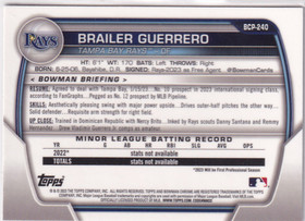 2023 Bowman Chrome Prospects Mega Box Mojo Refractor Brailer Guerrero #BCP-240