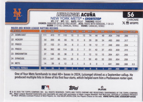 2025 Topps Chrome Luisangel Acuna Prism Refractor #56 (RC)