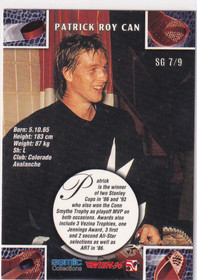  1996 Swedish Semic Wien Super Goalies #SG7 Patrick Roy