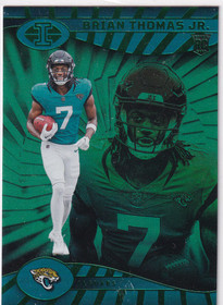  2024 Panini Illusions Trophy Collection Emerald #41 Brian Thomas Jr. RC