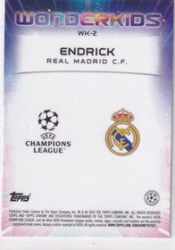 2025 Topps Chrome UEFA Wonderkids Endrick (RC)