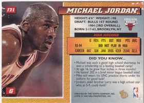  1994-95 Embossed #121 Michael Jordan