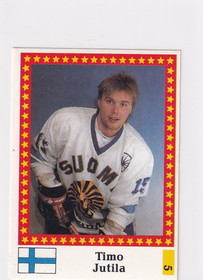 1991 Semic WC hockey Timo Jutila  FANTOM BACK