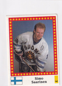 1991 Semic WC hockey Simo Saarinen  FANTOM BACK