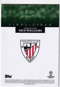 2025 Topps Simplicidad Nico Williams /99