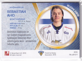2016 Sereal Sebastian Aho GW #FIN-JER-011 PROMO