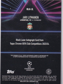 2023-24 Topps Chrome UEFA Jari Litmanen Black Lazer Auto