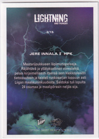 2019-20 Cardset Lightning and Thunder Jere Innala