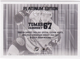 2020-21 Cardset Limited  Edition Tomas Zaborsky 