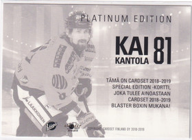 2018-19 Cardset Limited Edition Kai Kantola 