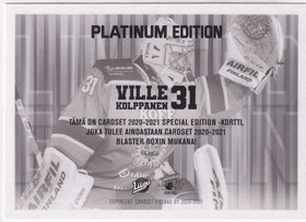 2020-21 Cardset Limited Edition Ville Kolppanen
