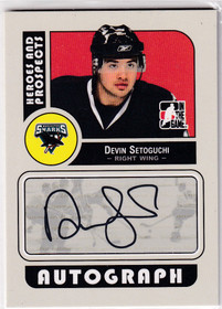  2008-09 ITG Heroes and Prospects Autographs #ADS Devin Setoguchi