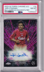 2023-24 Topps Black Laser Jari Litmanen /199 PSA 8