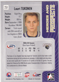  2005-06 ITG Heroes and Prospects Toronto Spring Expo Parallel #251 Lauri /10